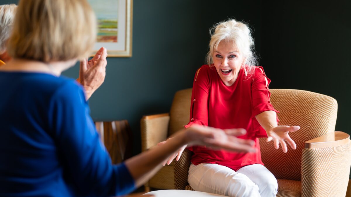 holiday gathering at Friendship Village