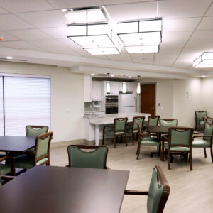 skilled nursing facility dining area