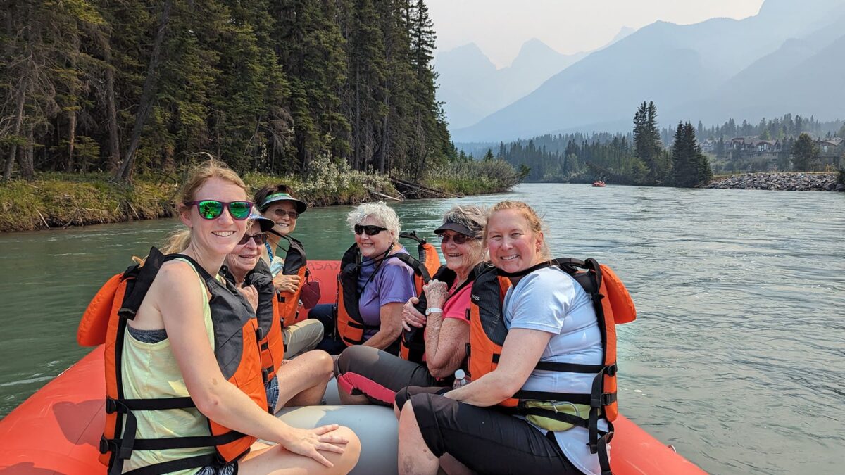 Friendship Village senior travel group in STL enjoying the Canadian Rockies